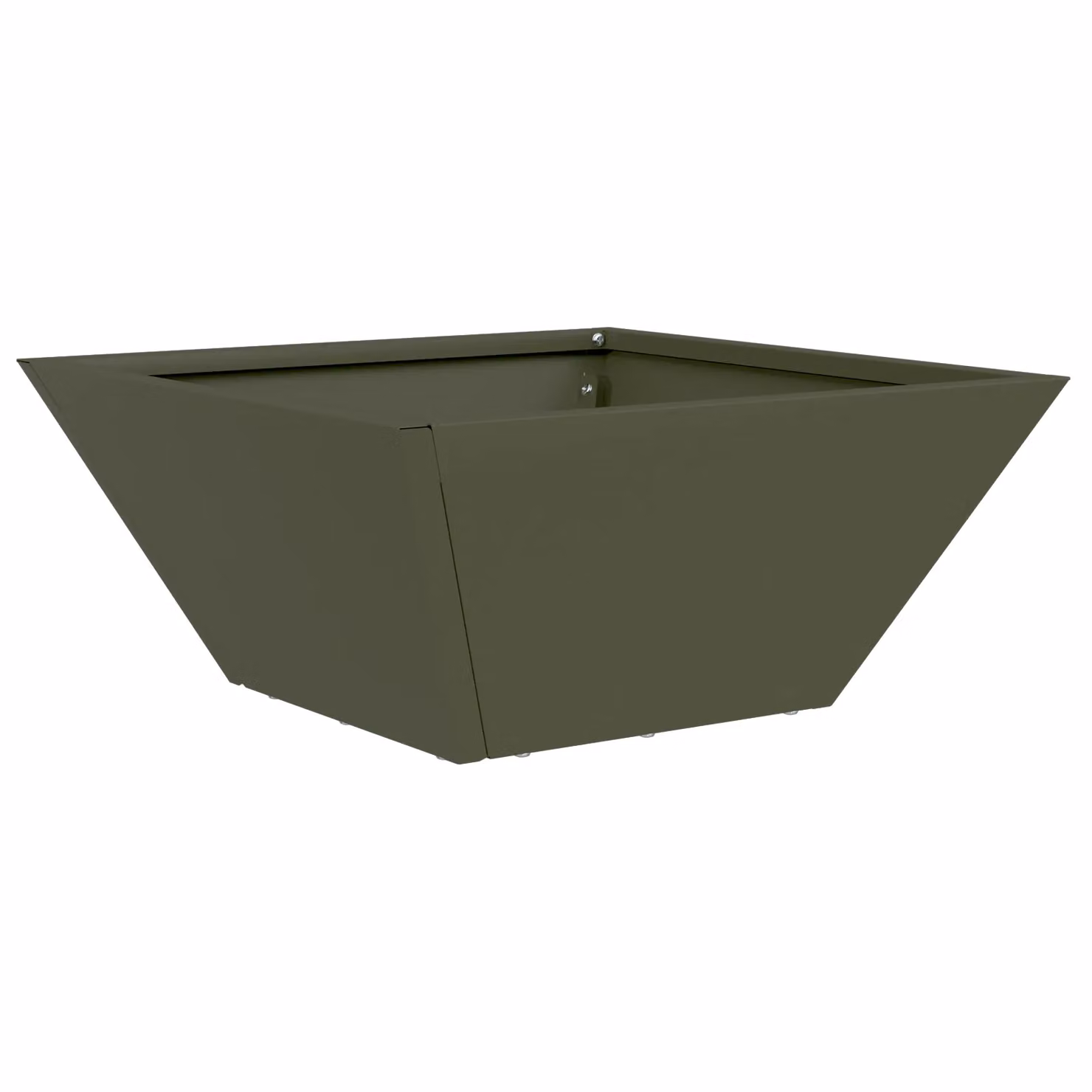 Berkfield Home Steel Garden Tub Planter in Green, W/D/H: 35 x 35 x 15 cm – 2