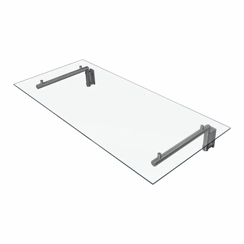 MonsterShop Glass Door Canopy and Brackets in Silver – 3