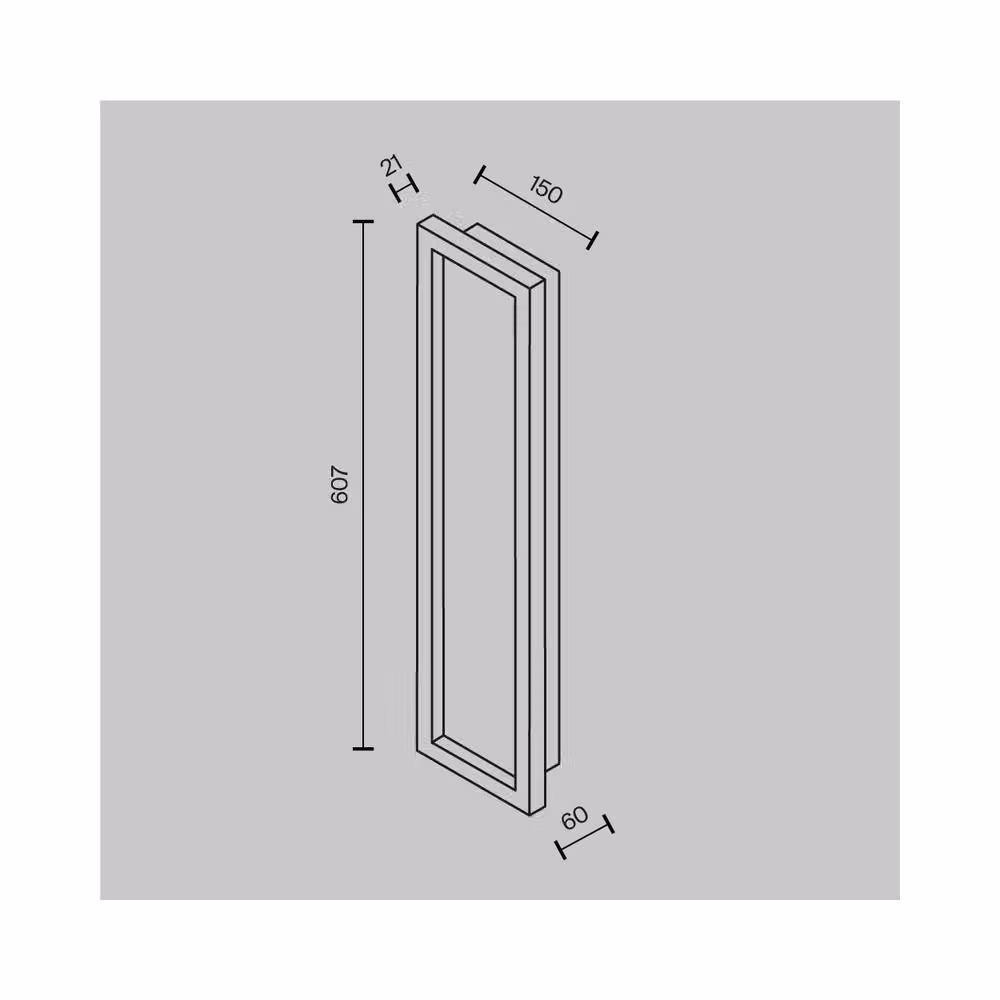 Netlighting Orign Modern Integrated LED Wall Lamp, Black, 800lm, 3000K – 3