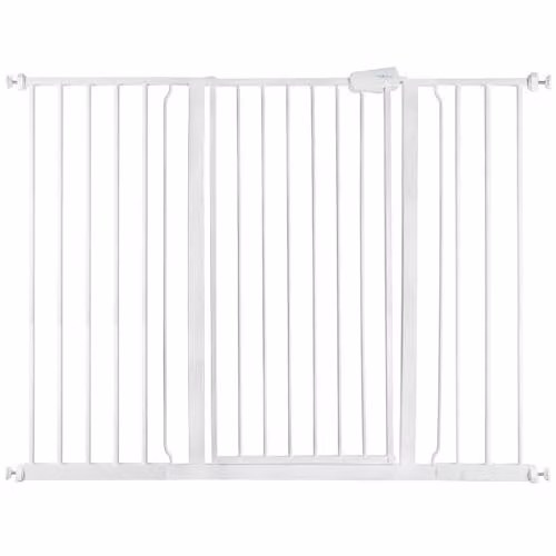 Safetots Extra Tall Pressure Fit Pet Gate in White, Height: 104 cm, Width: 126.7 cm - 134.3 cm