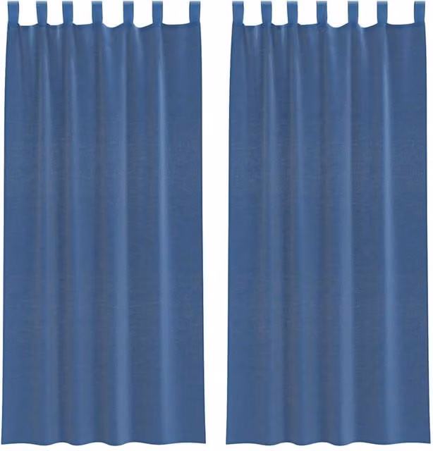 Berkfield Home Royal Blue Voile Curtains with Rod Pockets, 2 Pack, W: 140 cm, H: 245 cm