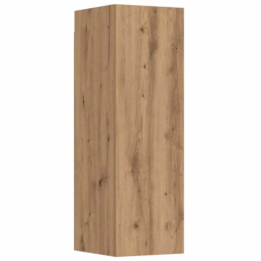 Berkfield Home Artisan Oak Wall Mounted TV Cabinets, 5 Piece Set in Brown – 3