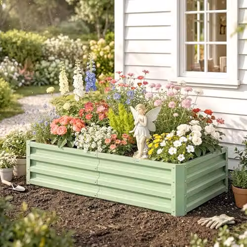 Outsunny 216L Raised Garden Bed in Green, W/D/H: 120 x 60 x 30.5 cm – 7