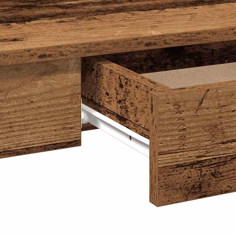 Berkfield Home Rustic Brown Writing Desk in Engineered Wood, W/D/H: 100 x 45 x 75 cm – 4