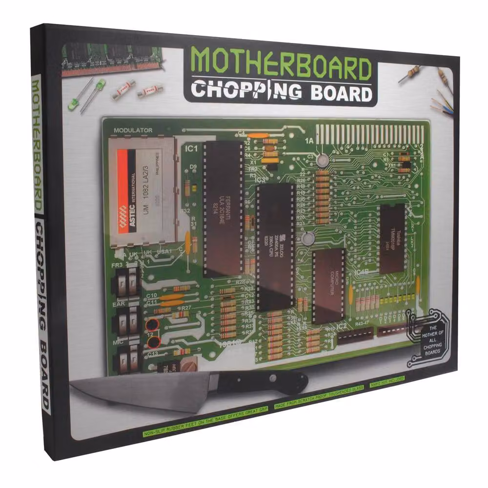 mysmartbuy Rectangular Glass Circuit Board Worktop Saver in Green and Multicolour – 2