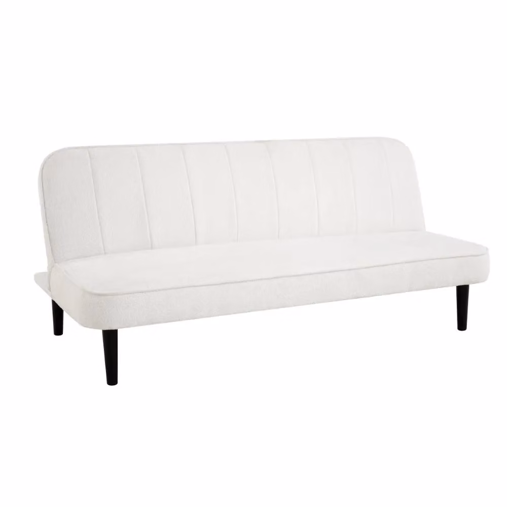 Home Detail Begonia 3 Seater Sofa Bed in White Bouclé Fabric, W/D/H: 179 x 104 x 81 cm – 2