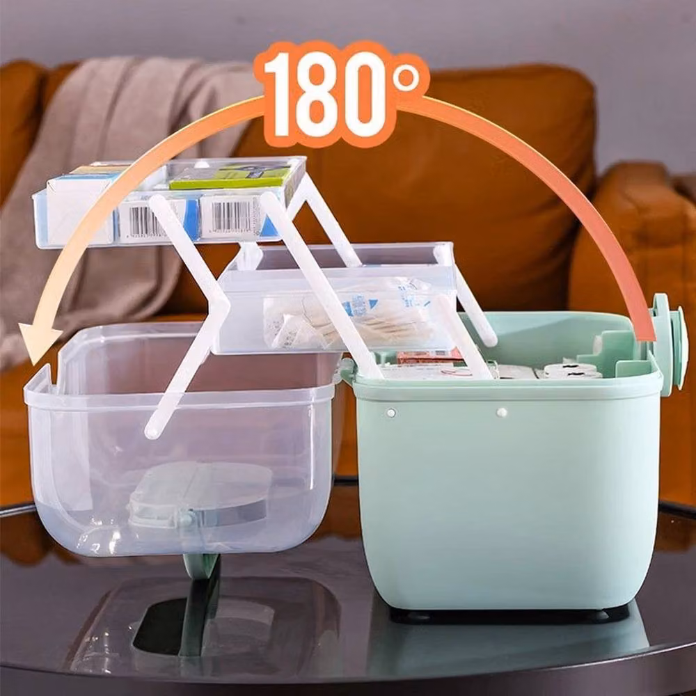 FLAVORA Medium First Aid Medicine Storage Box in Green – 2