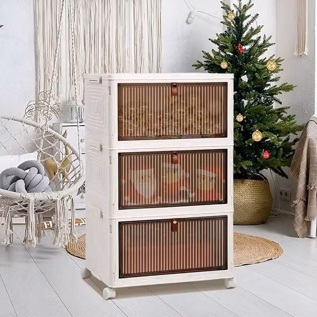 Kelvenix 3-Tier Slim Plastic Storage Drawer Box in White, W/D/H: 39 x 28 x 65 cm – 1