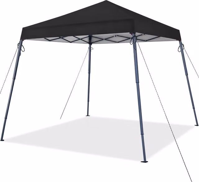 Yaheetech Black Pop Up Outdoor Canopy Tent with UPF 50+ Protection