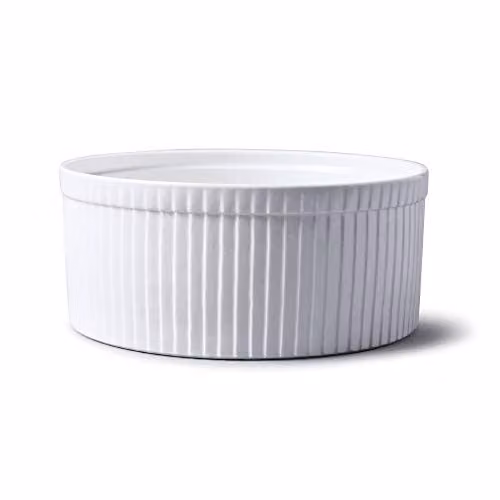 WM Bartleet & Sons 1750 Traditional Porcelain Professional Souffle Dish, White, Diameter: 22 cm, Capacity: 2.5 l – 1