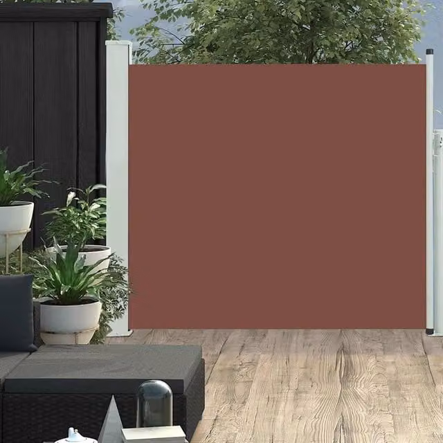 Berkfield Home Patio Retractable Side Awning in Brown, W/H: 100 x 300 cm – 1