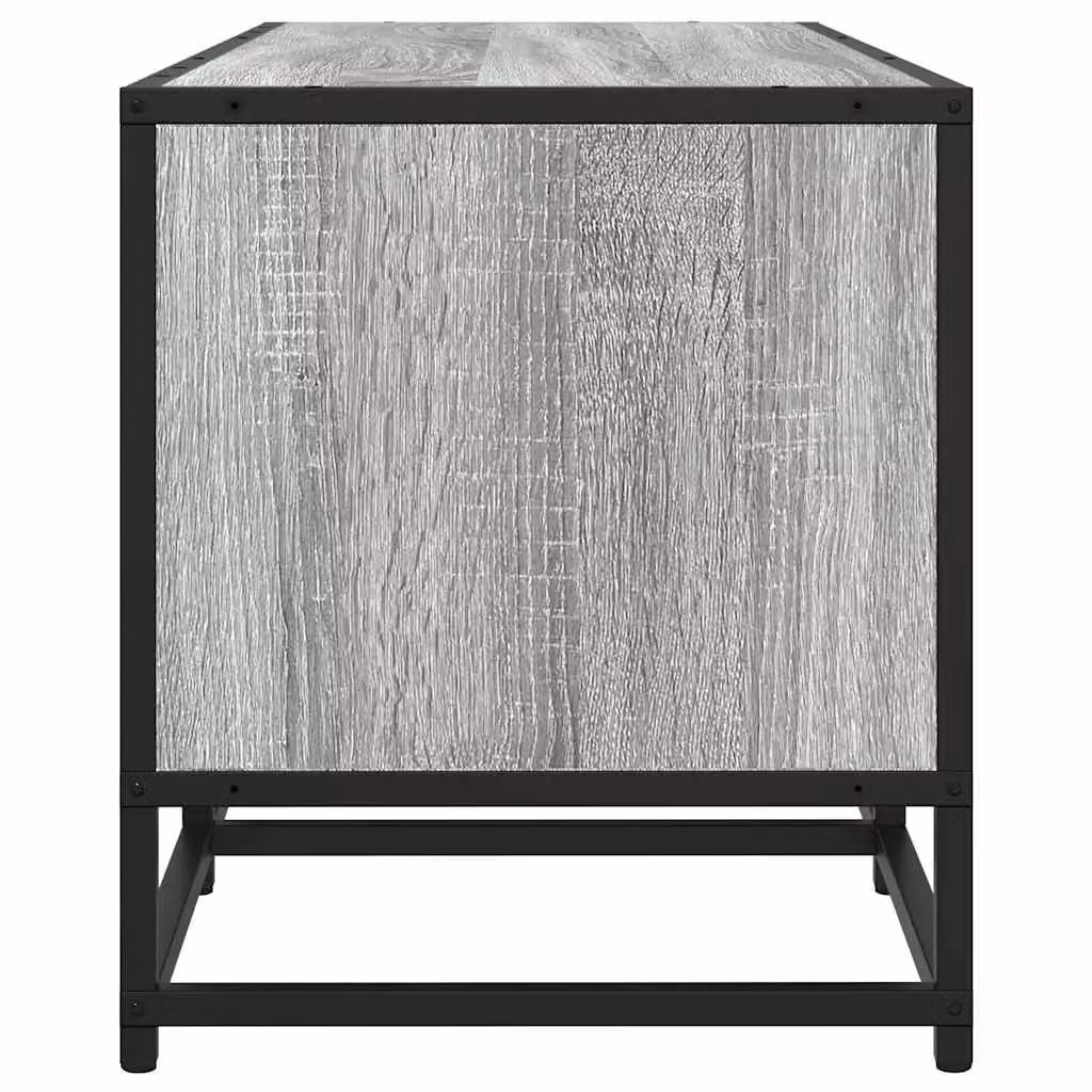 Berkfield Home Grey Sonoma TV Cabinet in Engineered Wood and Metal, W: 160 cm, D: 41 cm, H: 41 cm – 4