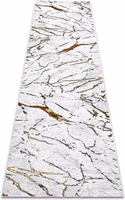 RugsX Allure Geometric Runner in White, W: 60 cm, L: 300 cm