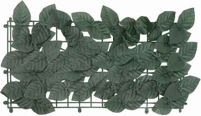 Berkfield Home Artificial Hedge Balcony Screen with Dark Green Leaves, W: 200 cm, H: 150 cm – 1