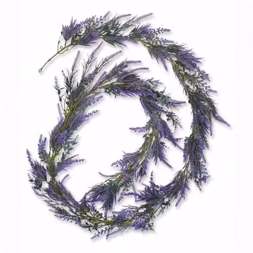 Homescapes Artificial Lavender Floral Garland, Purple, 190 cm – 4