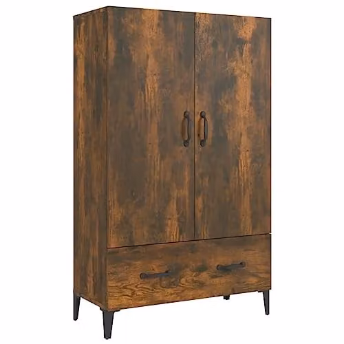 vidaXL Industrial Highboard in Smoked Oak, W/D/H: 70 x 31 x 115 cm – 1