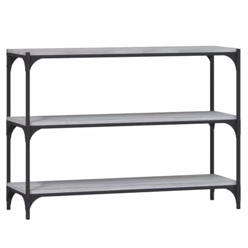 vidaXL Industrial Book Cabinet in Grey Sonoma, W/D/H: 100 x 33 x 70.5 cm
