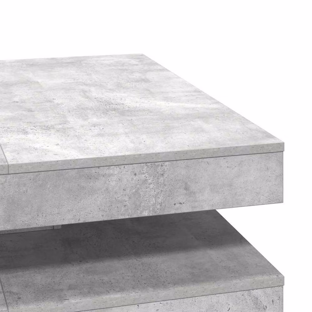 Berkfield Home Rotating Square Coffee Table in Concrete Grey, W/D/H: 90 x 90 x 34.5 cm – 3
