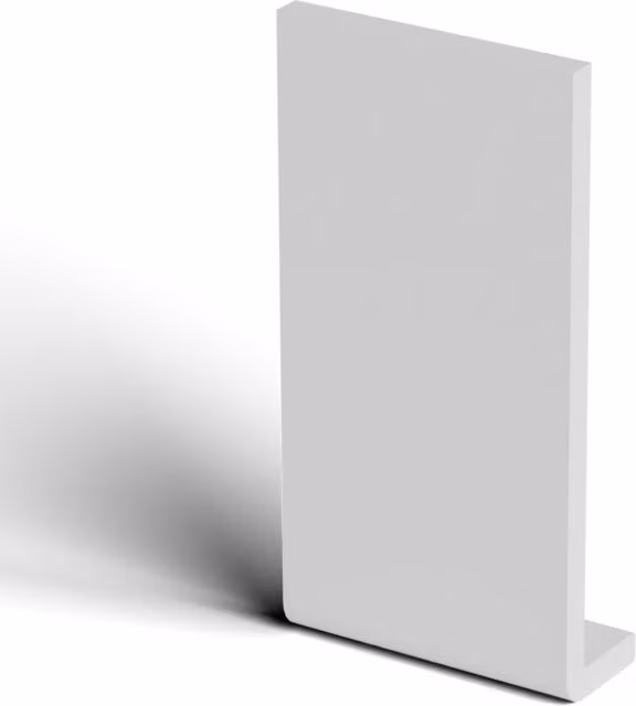Freefoam White Plastic Fascia Capping Board, W/H: 200mm x 10mm, Length: 5m