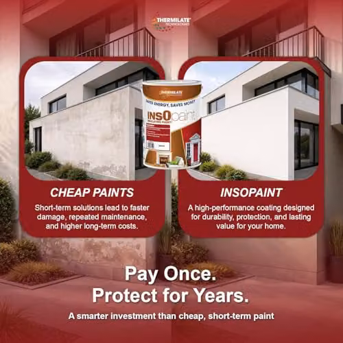 Thermilate Technologies Exterior Masonry Paint, Matt White, 5L – 7