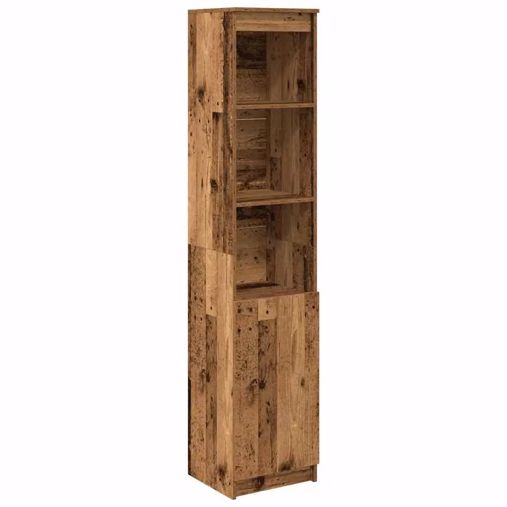 Berkfield Home Old Wood Highboard in Brown, W/D/H: 37.5 x 35 x 180 cm – 2