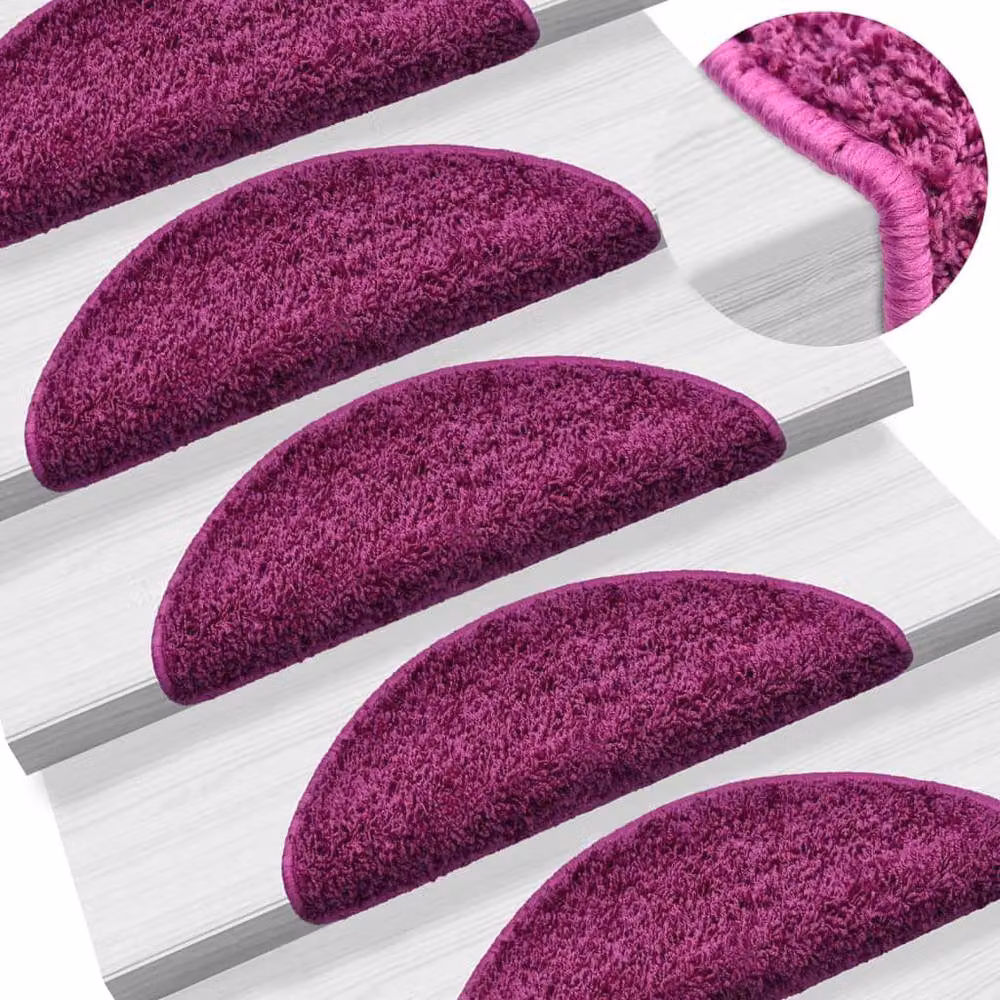 Berkfield Home Self-Adhesive Non-Slip Stair Mats, 10 Pack, Purple, W/D/H: 56 x 17 x 3 cm – 2