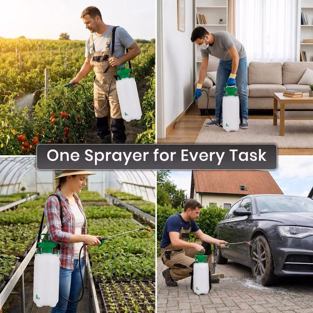 SPETLEK Manual Garden Pressure Sprayer, White, 8 l – 5