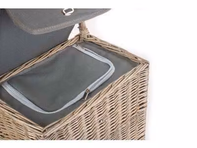 Red Hamper Chill Wicker Beach Picnic Basket in Red – 2