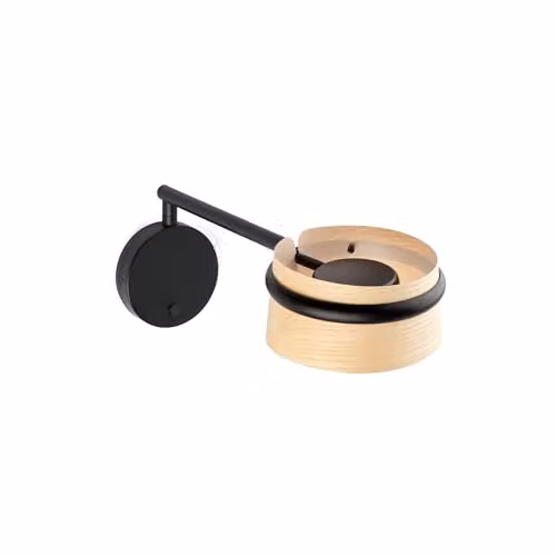 Faro Barcelona Loop Articulado LED Wall Light in Wood with 6W Warm White Dimmable Light