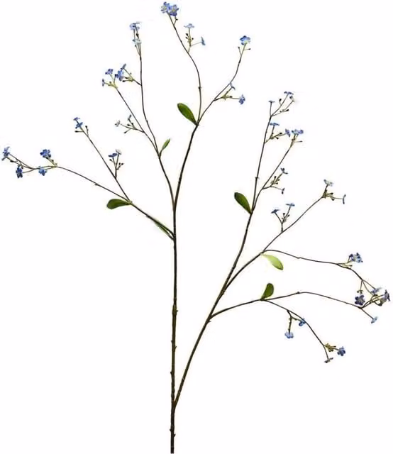 KDMD Botanica Blue and Green Gypsophila Floral Spray, Height: 113 cm