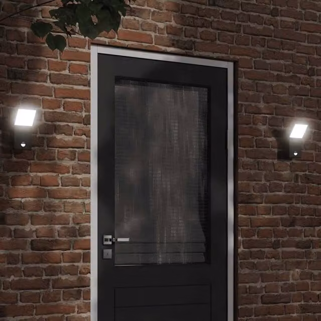 Berkfield Home Black Die-cast Aluminium Outdoor LED Wall Light with Motion Sensor – 1