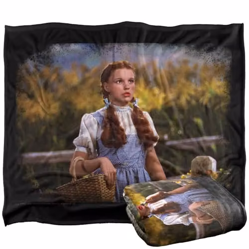 LOGOVISION The Wizard Of Oz Not In Kansas Anymore Corn Field Super Soft Fleece Throw Blanket, Multicolour, W: 152 cm, D: 127 cm – 1