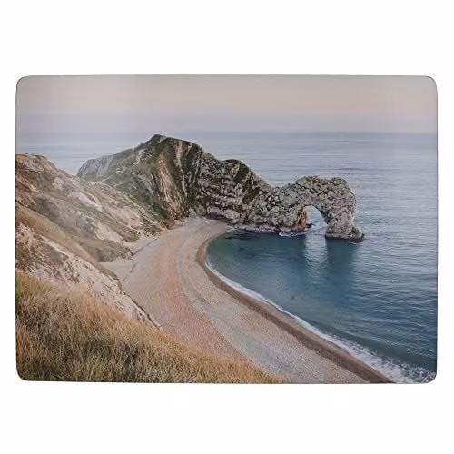 Creative Tops Durdle Door Premium Large Cork-Backed Placemats, Set of 4, Multicolour, W: 40 cm, D: 29 cm