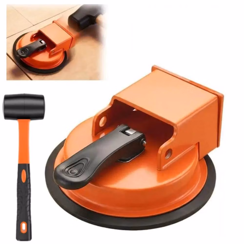 FLAVORA Heavy Duty Floor Gap Fixer Tool with Rubber Mallet in Orange, Steel and Iron, W: 52 cm – 2