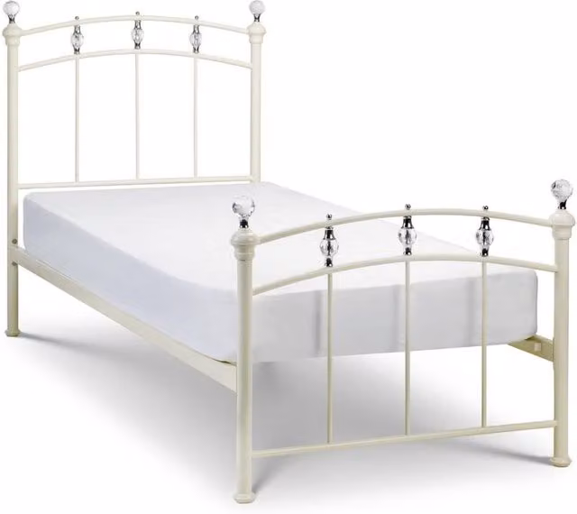 Cheshire Premium Desert Bed in White, W/D/H: 90 x 200 cm