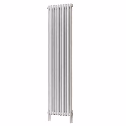 UK Radiators Alpha 2 Column Vertical Traditional Cast-Iron Style Radiator in White, H: 180 cm, W: 46 cm – 2