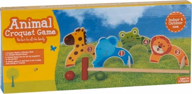 Kidz Outdoors Animal Croquet Game in Multicolour