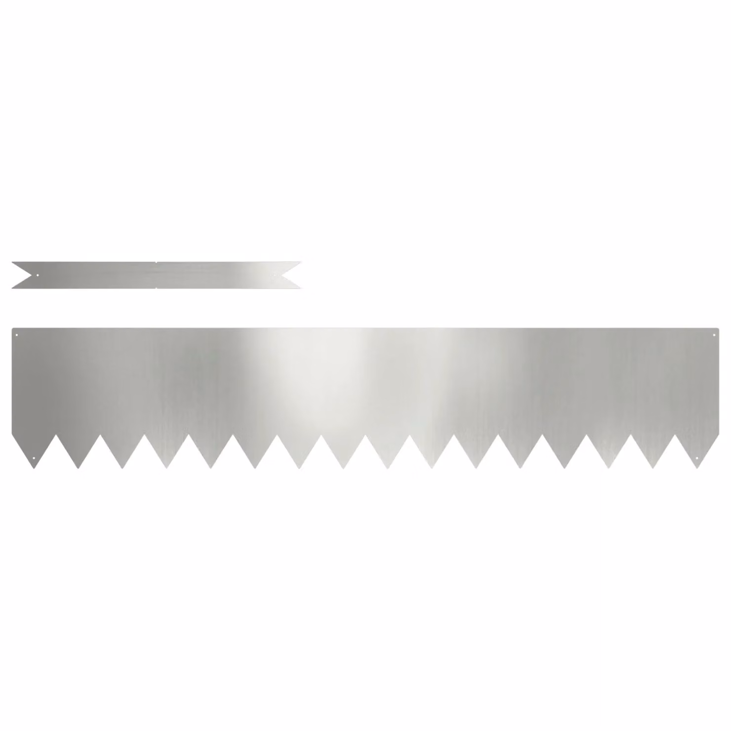 Berkfield Home Galvanised Steel Lawn Edgings, Silver, 30 Pieces, W/D/H: 100 x 0.5 x 20 cm
