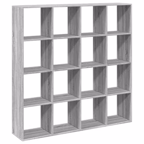 vidaXL Book Cabinet in Grey Sonoma, W/D/H: 137.5 x 29 x 137.5 cm