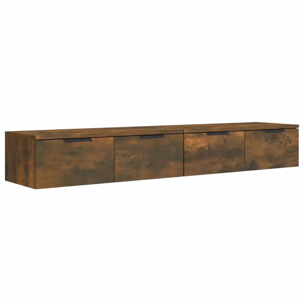 Berkfield Home Wall Mounted Cabinets, 2 Pack, Smoked Oak Brown, W/D/H: 68 x 30 x 20 cm – 2