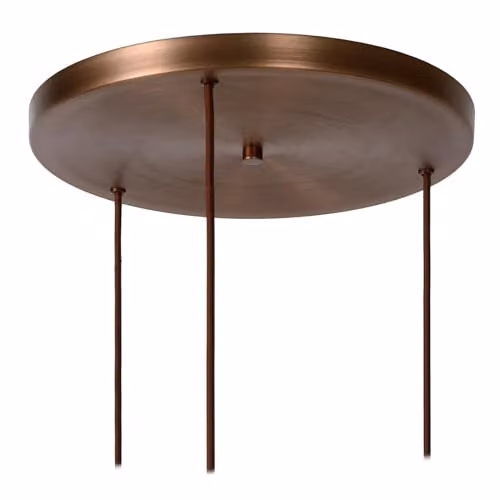 Lucide Toledo Dimmable Adjustable Vintage Cluster Pendant Light in Amber and Orange with Glass and Aluminium Finish, 3 x E27 – 3