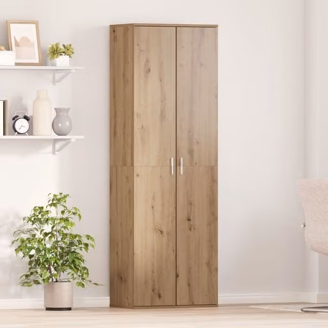 Berkfield Home Artisan Oak Highboard in Brown, W: 60 cm, D: 35 cm, H: 180 cm