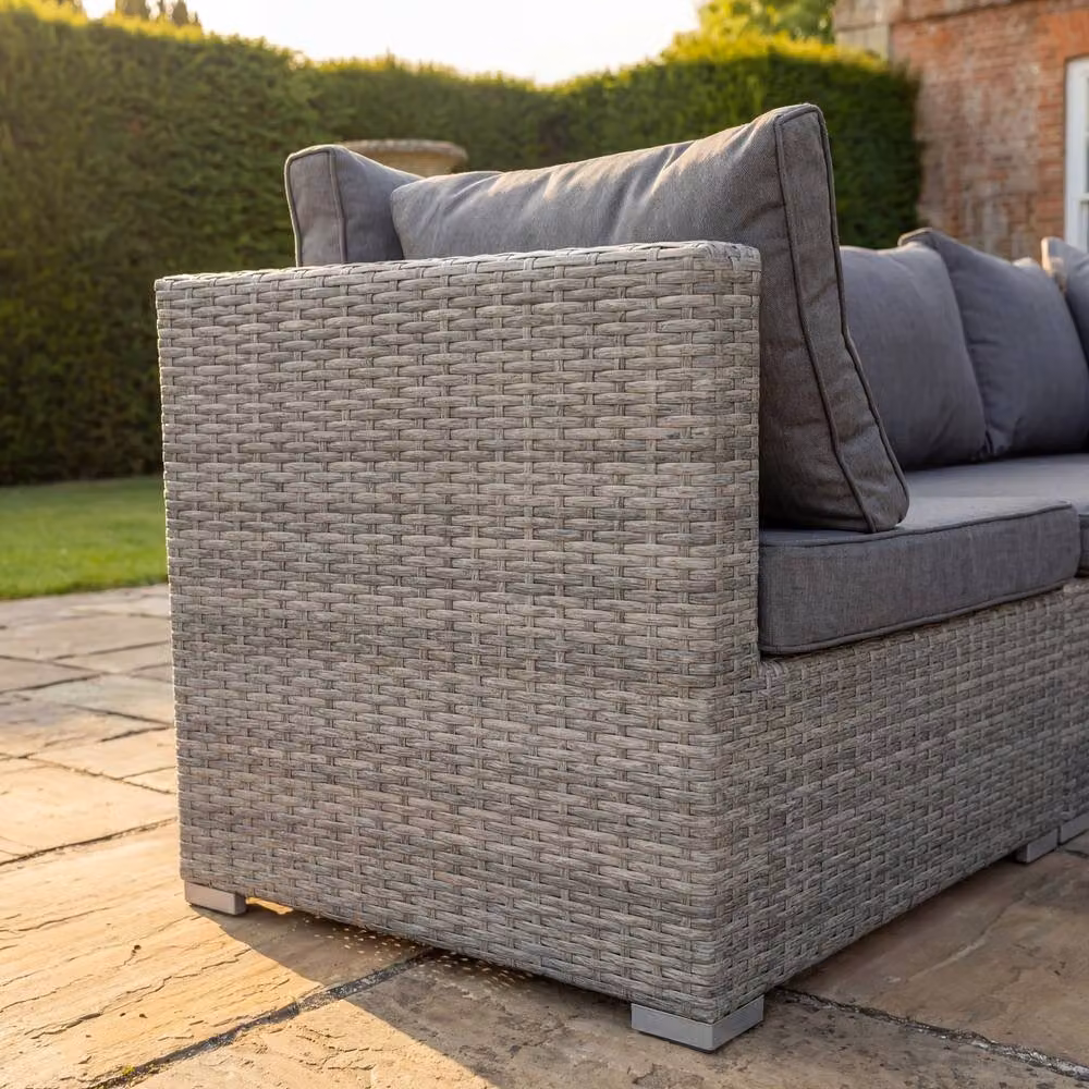 Artemis Home Oliena 12 Seat Modular Rattan Large U-Shape Garden Furniture in Grey – 2