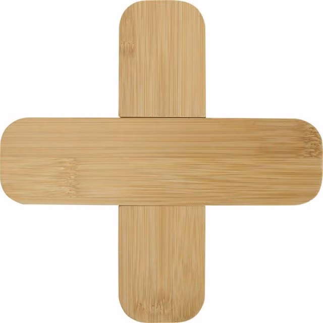 Floso Croc Bamboo Trivet in Beige/Sand