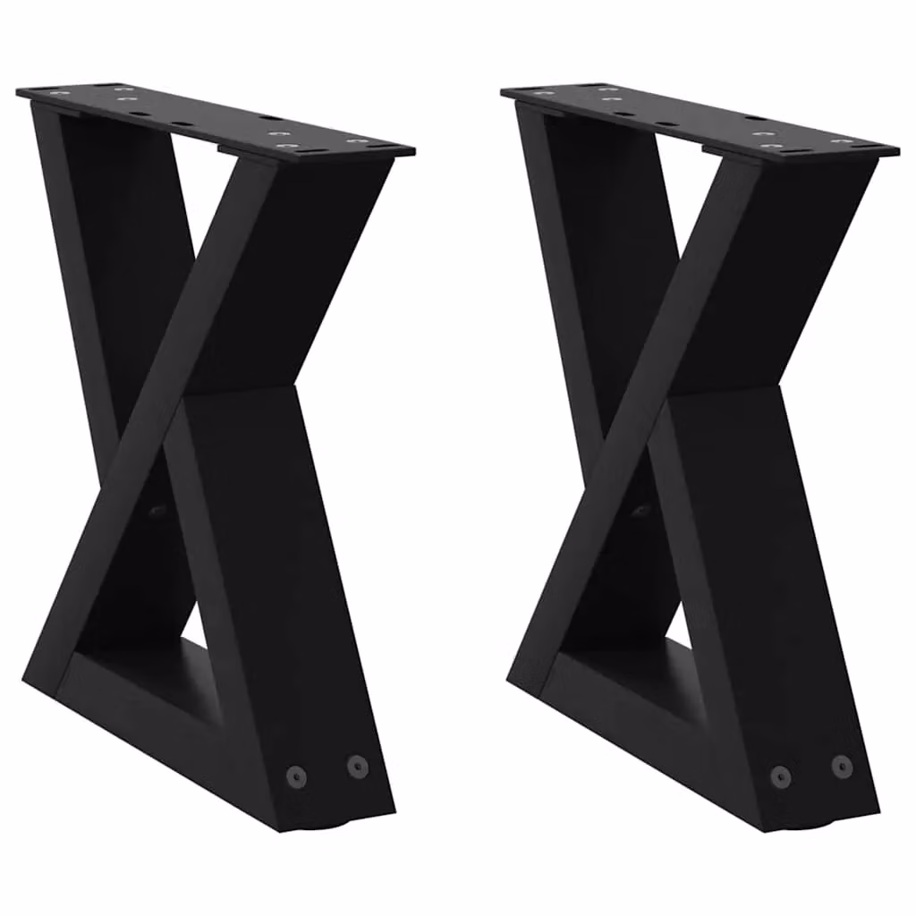 Berkfield Home Steel Coffee Table Legs, 2 Pieces, Black Matt, W/D/H: 30 x 30 x 30 cm – 2
