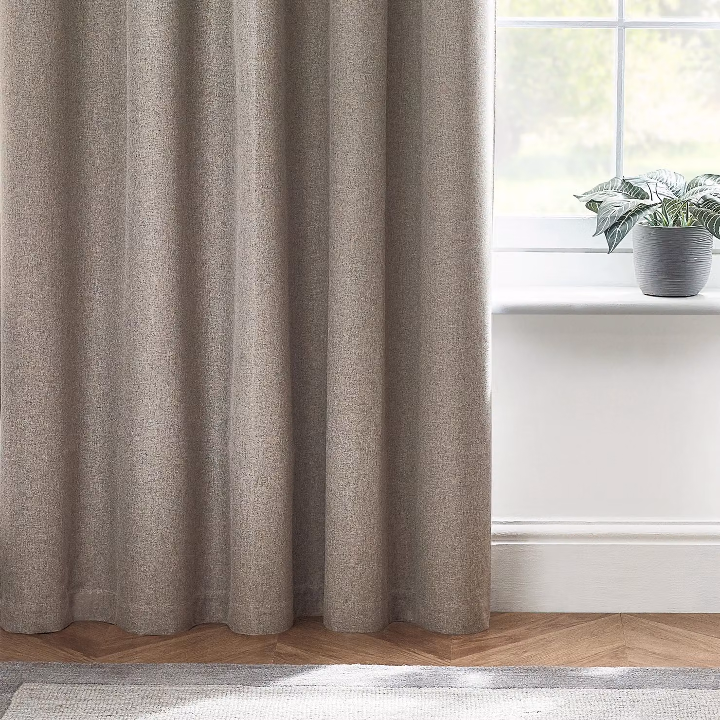 Furn Dawn Grey Blackout Eyelet Curtain Pair, Thermal Insulating, Width: 168 cm, Drop: 137 cm – 4