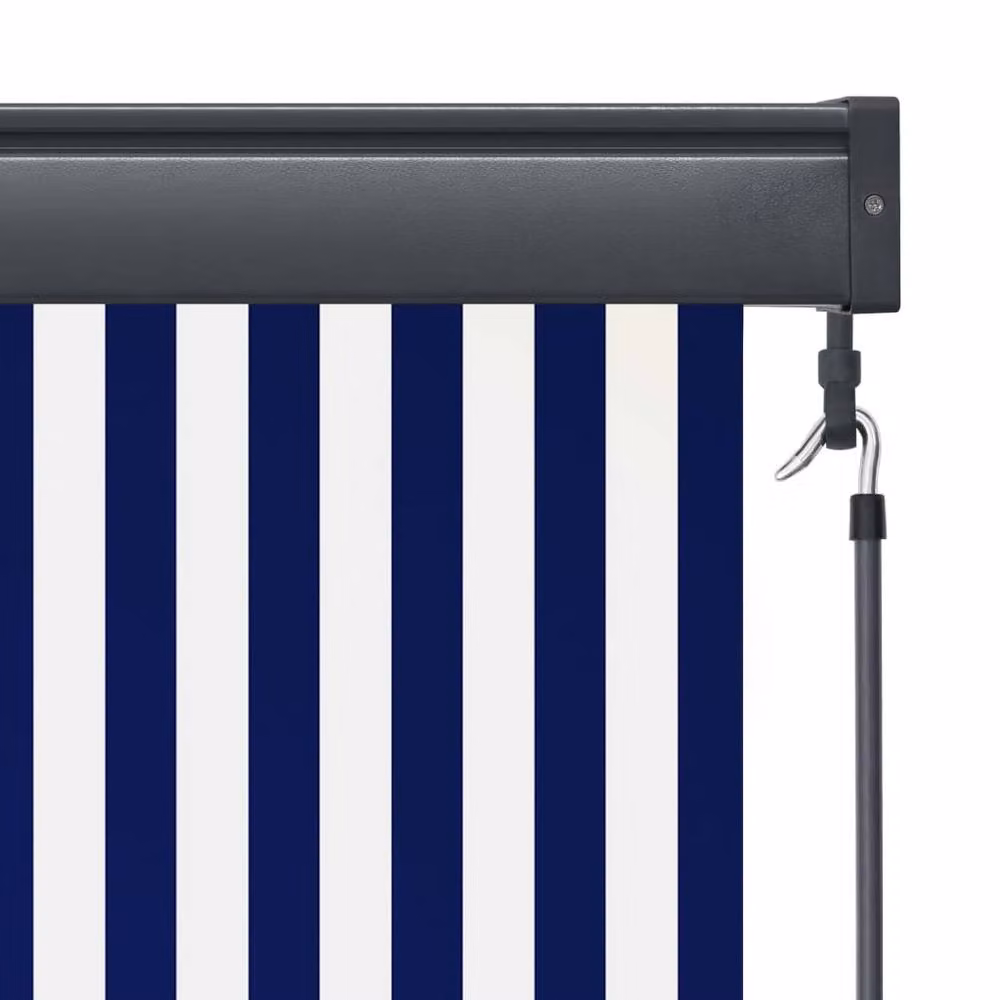 Berkfield Home Outdoor Roller Blind in Blue and White, W/H: 100 x 250 cm – 4