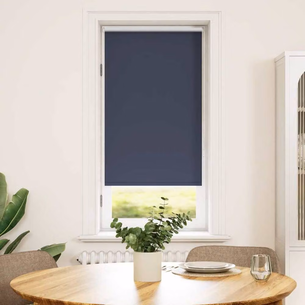 Berkfield Home Thermal Insulating Blackout Roller Blind, Blue and Silver, W: 40 cm, H: 100 cm – 2