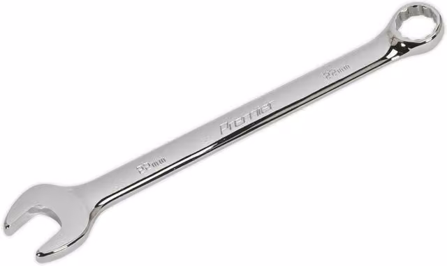 Loops 22mm Combination Spanner in Silver Chrome Vanadium Steel