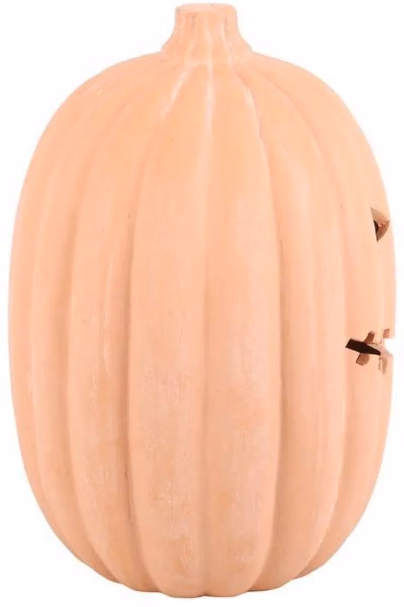 KDMD Coral Ceramic Terracotta Pumpkin Tabletop Ornament, 30 cm